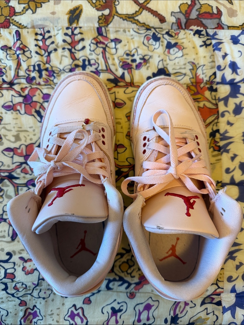 Women’s Air Jordan Pink Sneakers with Red Jumpman